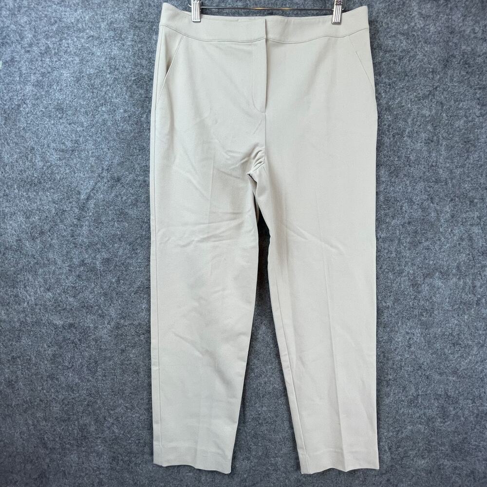 St. John Collection Pants Womens 8 Beige Stretch Pockets Straight Knit Classic